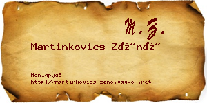Martinkovics Zénó névjegykártya